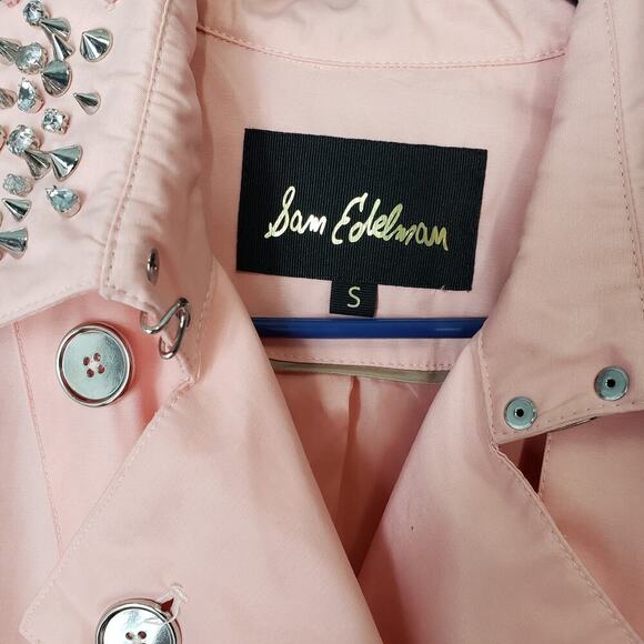 Sam Edelman Cute Goth Studded pink jacket Small Rockstar girlfriend Punk Edgy - Picture 7 of 10
